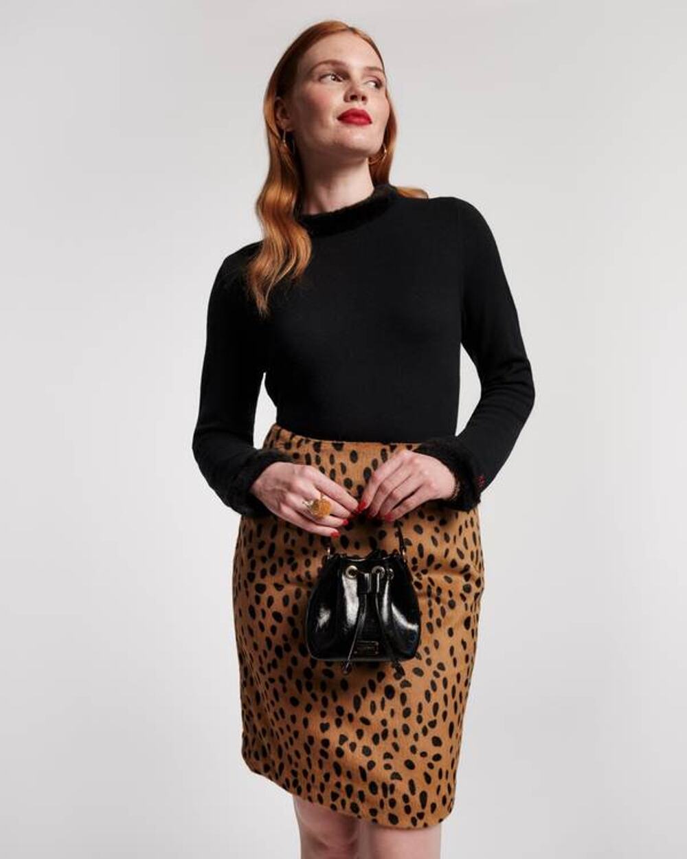 Frances Valentine Blaine Mini Skirt in Cheetah Print 10